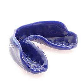 Purple mouthguard on tabletop