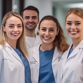 Dental team smiling