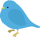 Animated blue bird