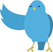 Animated blue bird