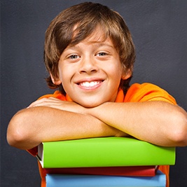 Young boy with healthy smile