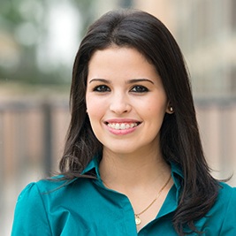 Woman with clear braces