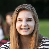 Teen girl with braces