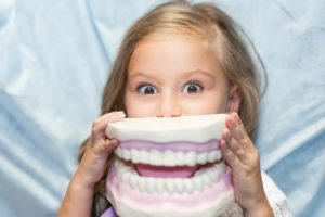 young girl at dentist