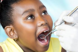 girl dental exam pediatric dentist Auburn MA