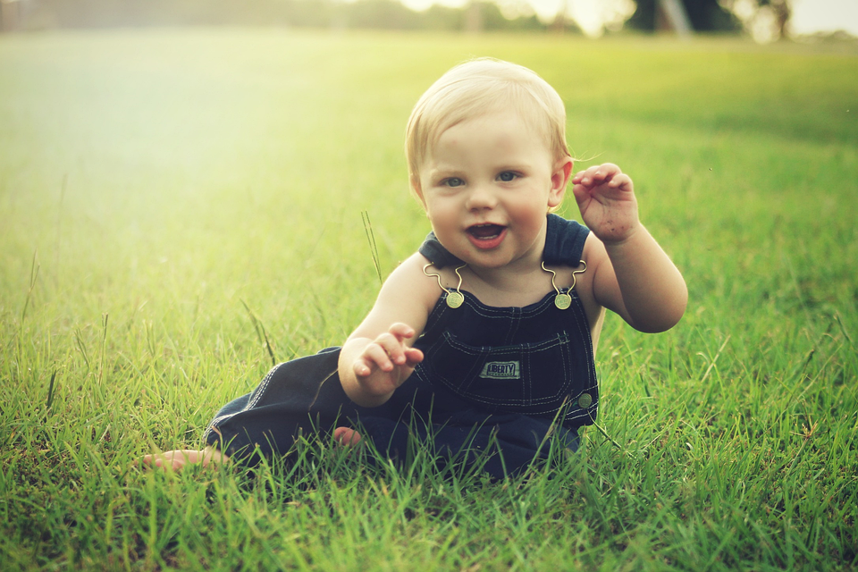 baby showing teeth